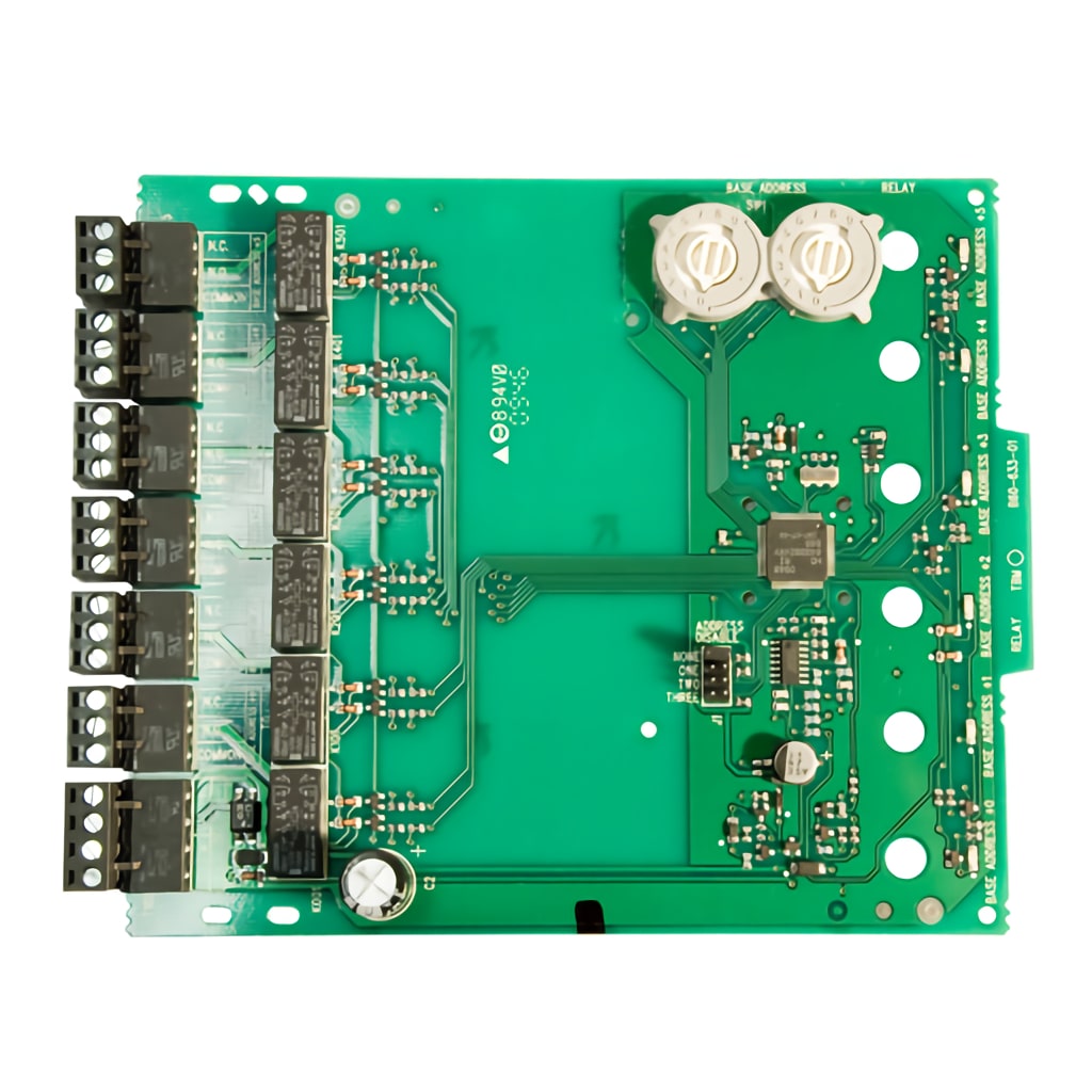 Módulo de control direccionable con 6 salidas en forma relé NA/NC. Protocolos CLIP y OPAL.