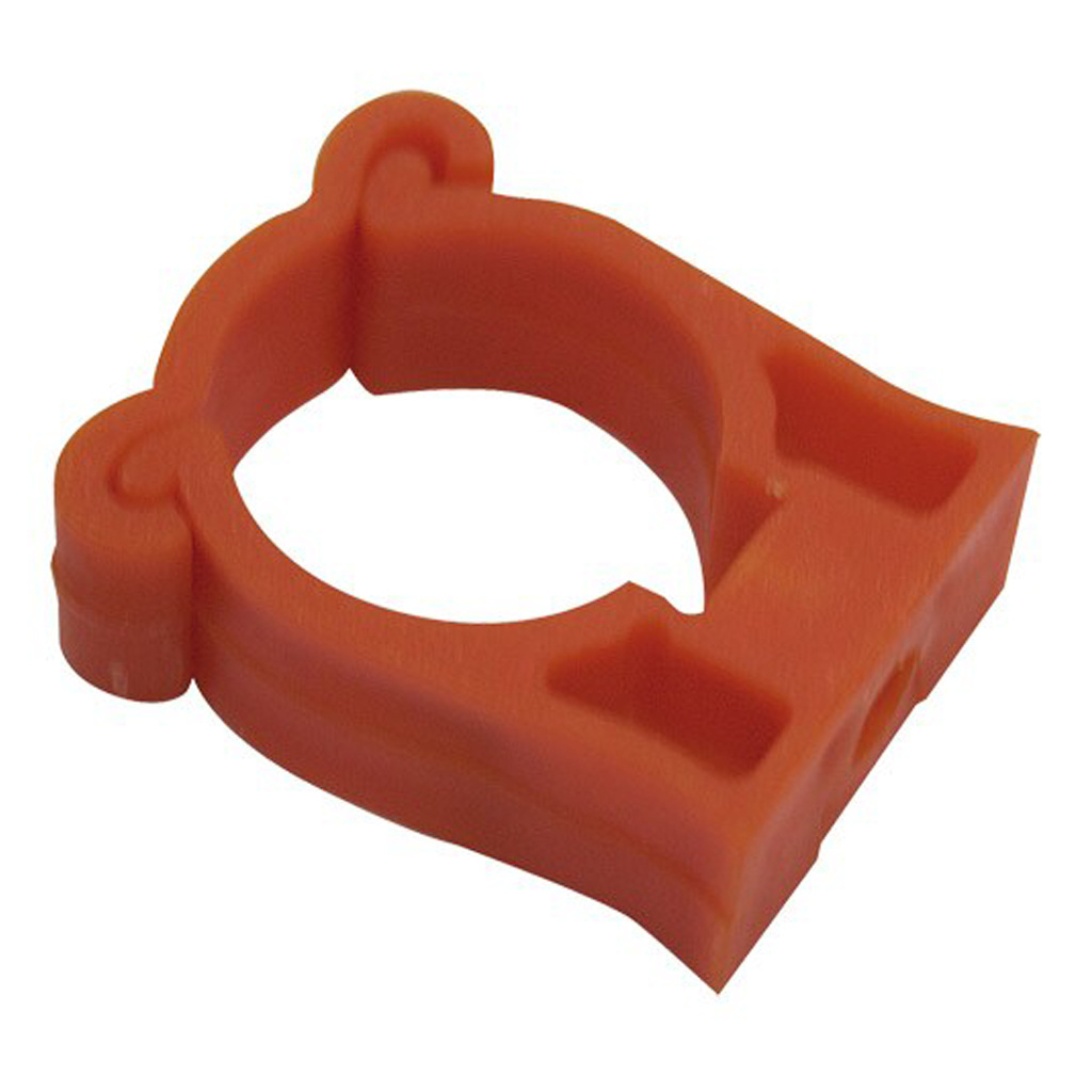 Paquete de 50 abrazaderas para tuberÃas de muestreo ABS libre de halógenos. Color rojo