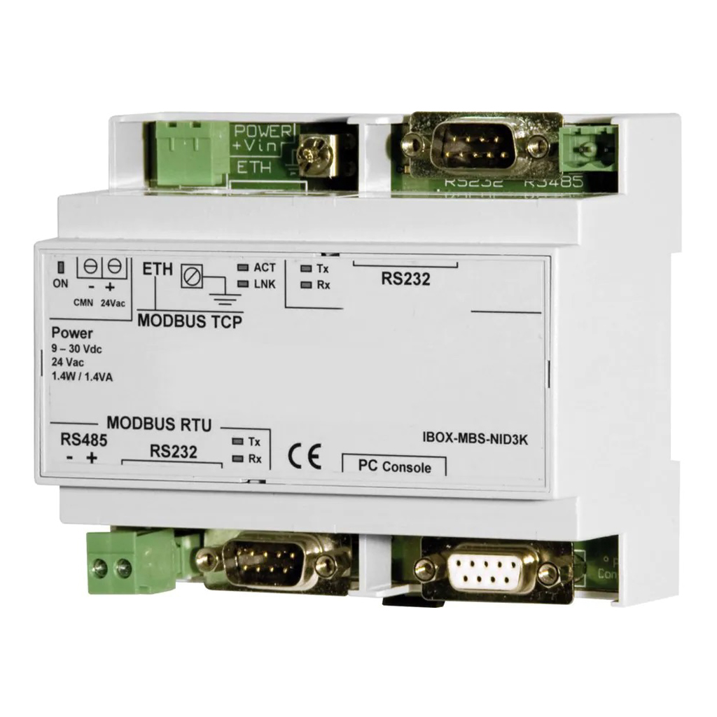 Pasarela que convierte el protocolo de centrales ID al estándar Modbus (RTP/TCP) para 5 centrales