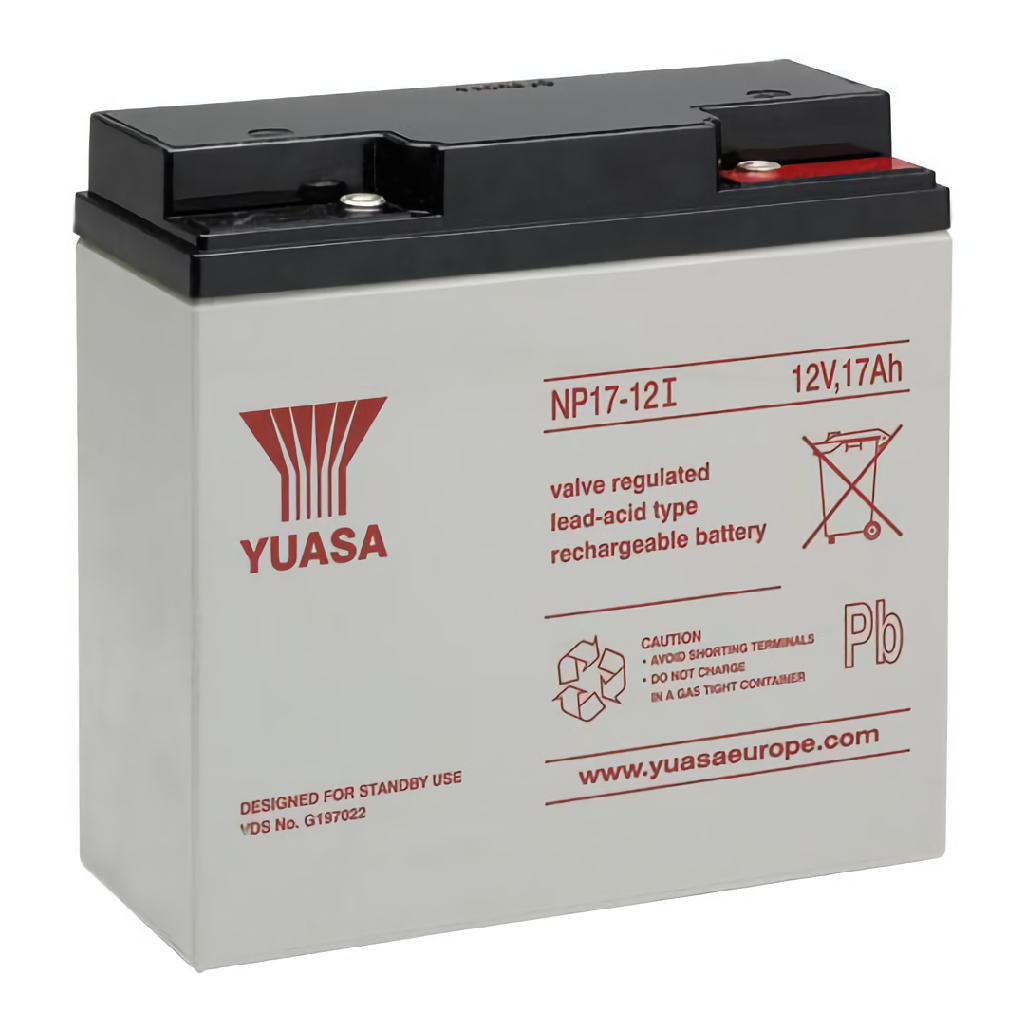 BaterÃa de 12V. Capacidad 17Ah. Conexión mediante tornillo M6.