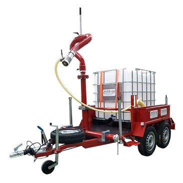 Carro para monitores con depósito de espumógeno