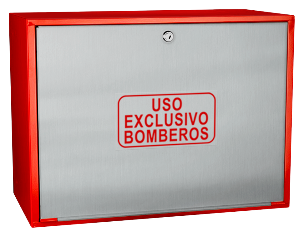 Cofre de superficie IPF-41 rojo / Puerta ciega INOX
