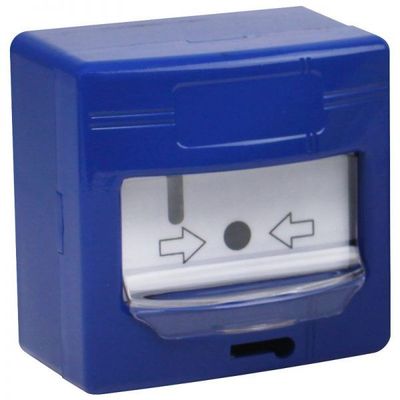 PULSADOR PARO AZUL IP67